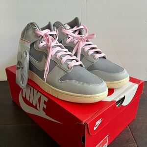 Nike Dunk High Certified Fresh Particle Gray and Pink Sneakers